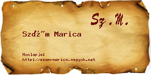 Szám Marica névjegykártya